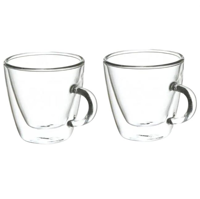 Turin Espresso Cups Double Walled 4.7oz Set of 2
