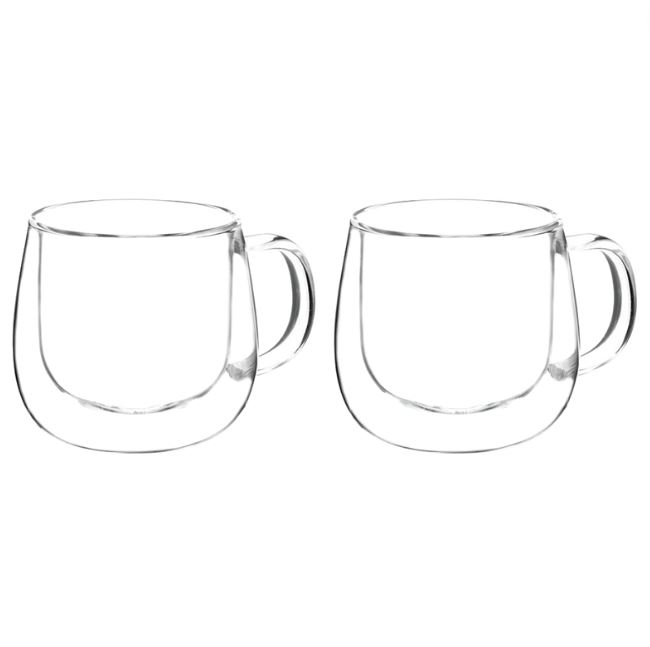 Fresno Latte Cups  Double Walled 9oz Set of 2