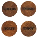 Wine Cooler and Coaster Set of 5