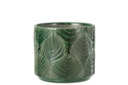 Green Tropical Ceramic Planter  6in