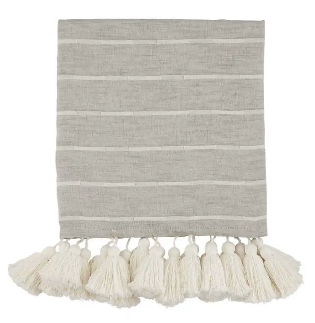Stripe Tassel Throw
