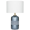 Modern Blue Stoneware Lamp 24in