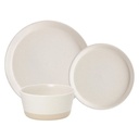 Cream Stoneware Dinnerware Set 12 pc