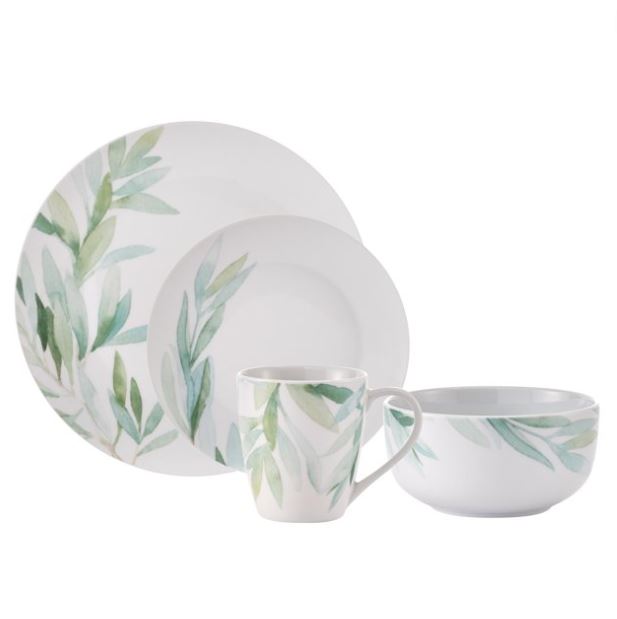 Foliage Porcelain Dinnerware Set 16pc