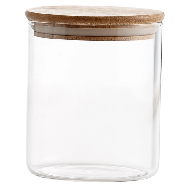 Borosilicate Glass Jar with Bamboo Lid 22.9oz