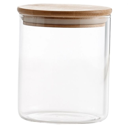 [165945-BB] Borosilicate Glass Jar with Bamboo Lid 22.9oz