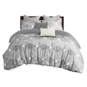 Ellipse Cotton Jacquard Queen Comforter Set Grey