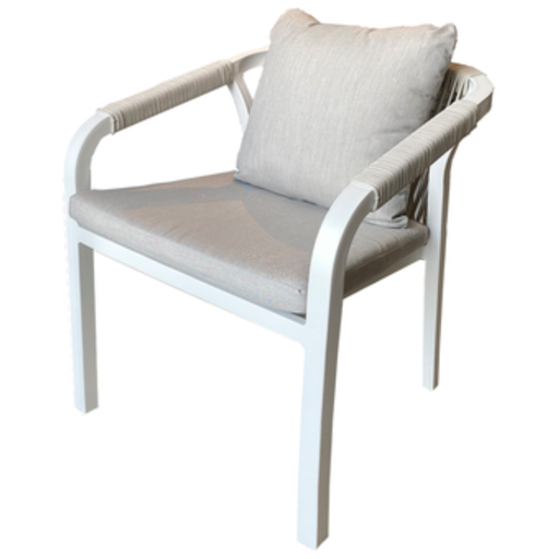 [166712-BB] Cannes Dining Chair White