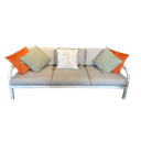 Cannes Triple Seater Sofa White