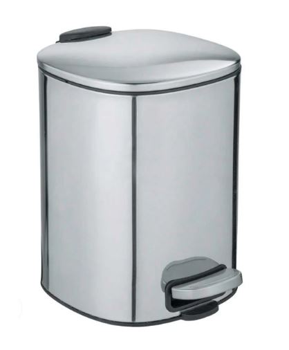 Alassio Stainless Steel Pedal Bin 5L