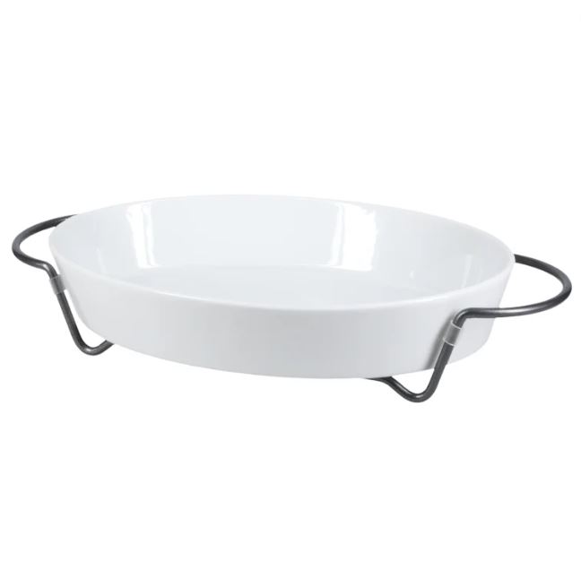 Oslo Serving Oval Baker with Rack 12x8in