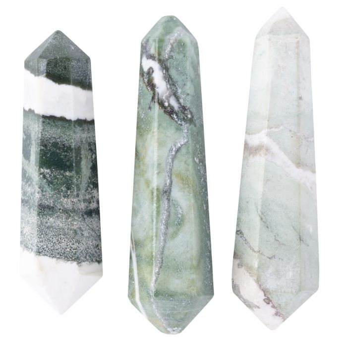 Moss Agate DT Points Small