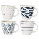 Lenox Blue Bay Mug Boxed Set of 4 12oz