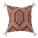 Embroidered Pillow w/ Tassels 18in