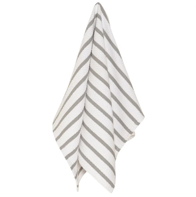 Basketweave Dishtowel London Grey