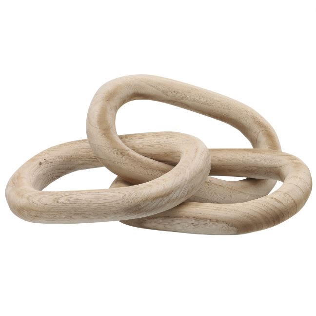 Wooden Chain Links Natural 28in