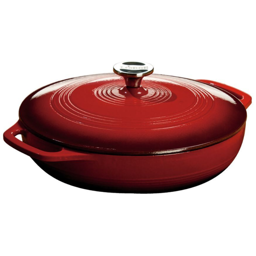 [168730-BB] Lodge Enameled Casserole Dish 3.6T Red