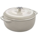 Lodge Enameled Dutch Oven Oyster 6QT