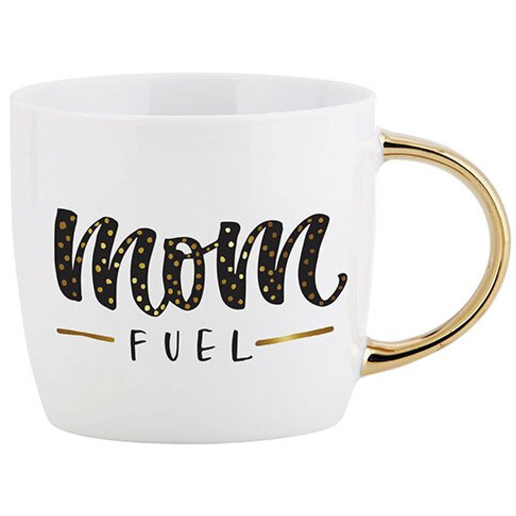 Mom Fuel Gold Handle Mug