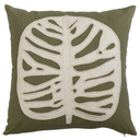 Embroidered Leaf Applique Pillow 20in