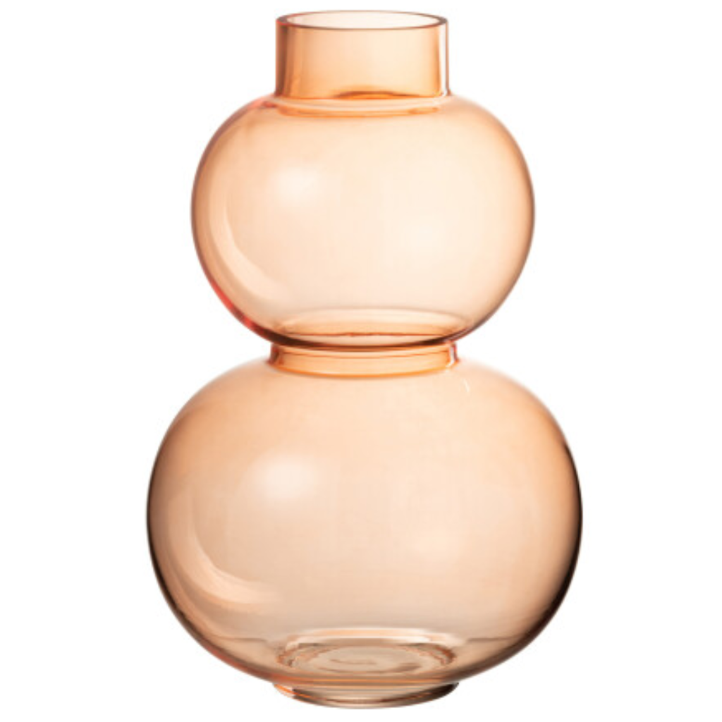 Globe Orange Vase 11in