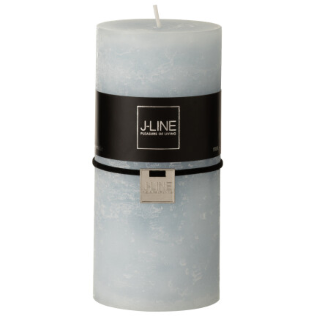 Light Blue Pillar Candle 3x6in