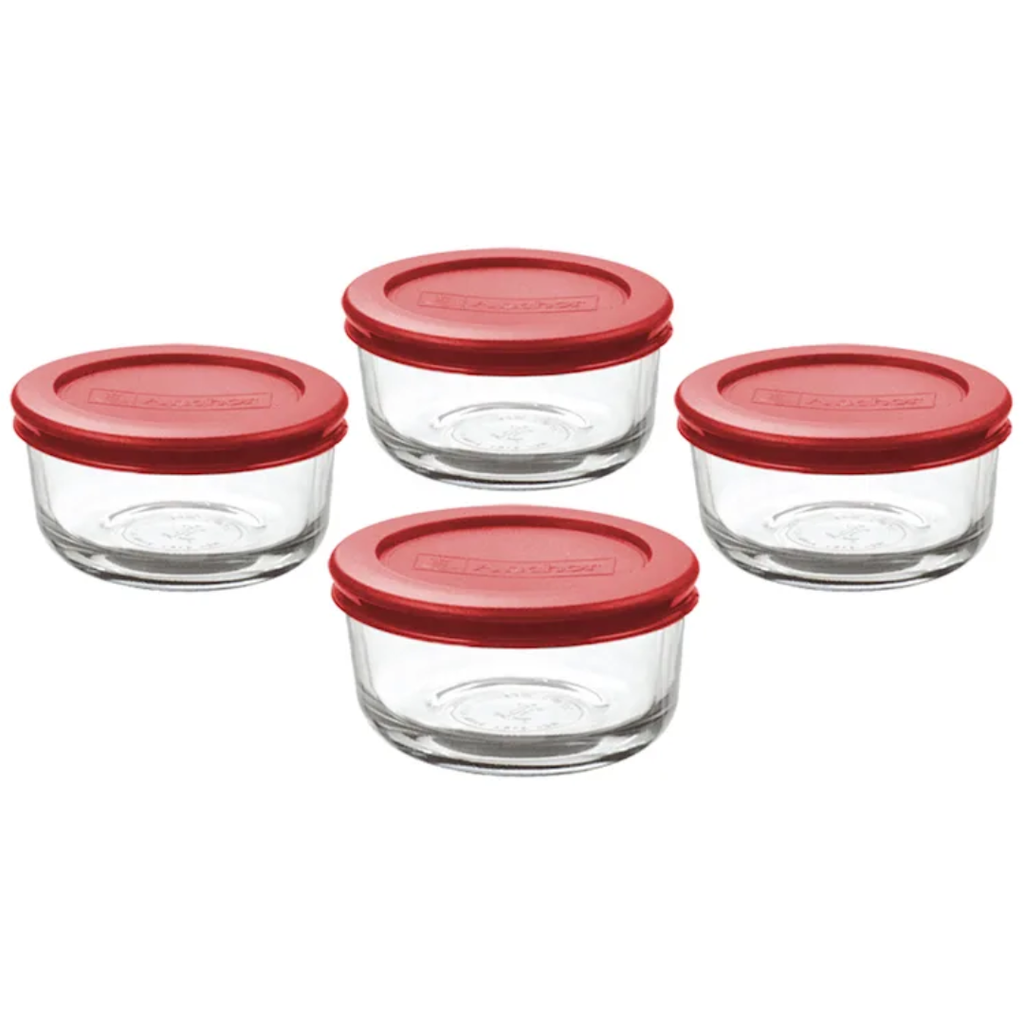 Anchor Hocking SnugFit® Round Food Storage Value Pack Red 1 Cup 8pc