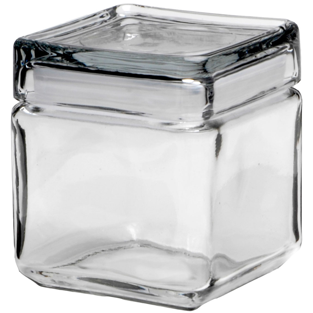 Anchor Hocking Stackable Jar with Glass Lid 1qt