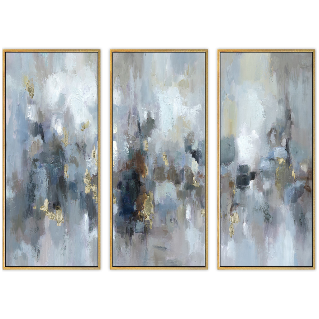 New Beginnings Tryptic Framed Canvas Set 16WX36H