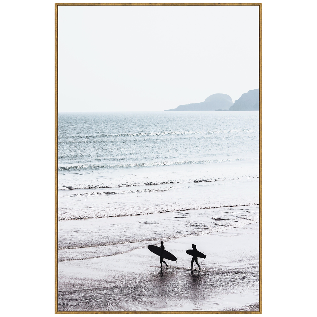 Morning Surf Print on Tempered Glass 24x36in