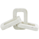 White Marble Chain Geometric 3 Link Sculpture
