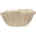 Stoneware Fluted Bowl, White 4.75in