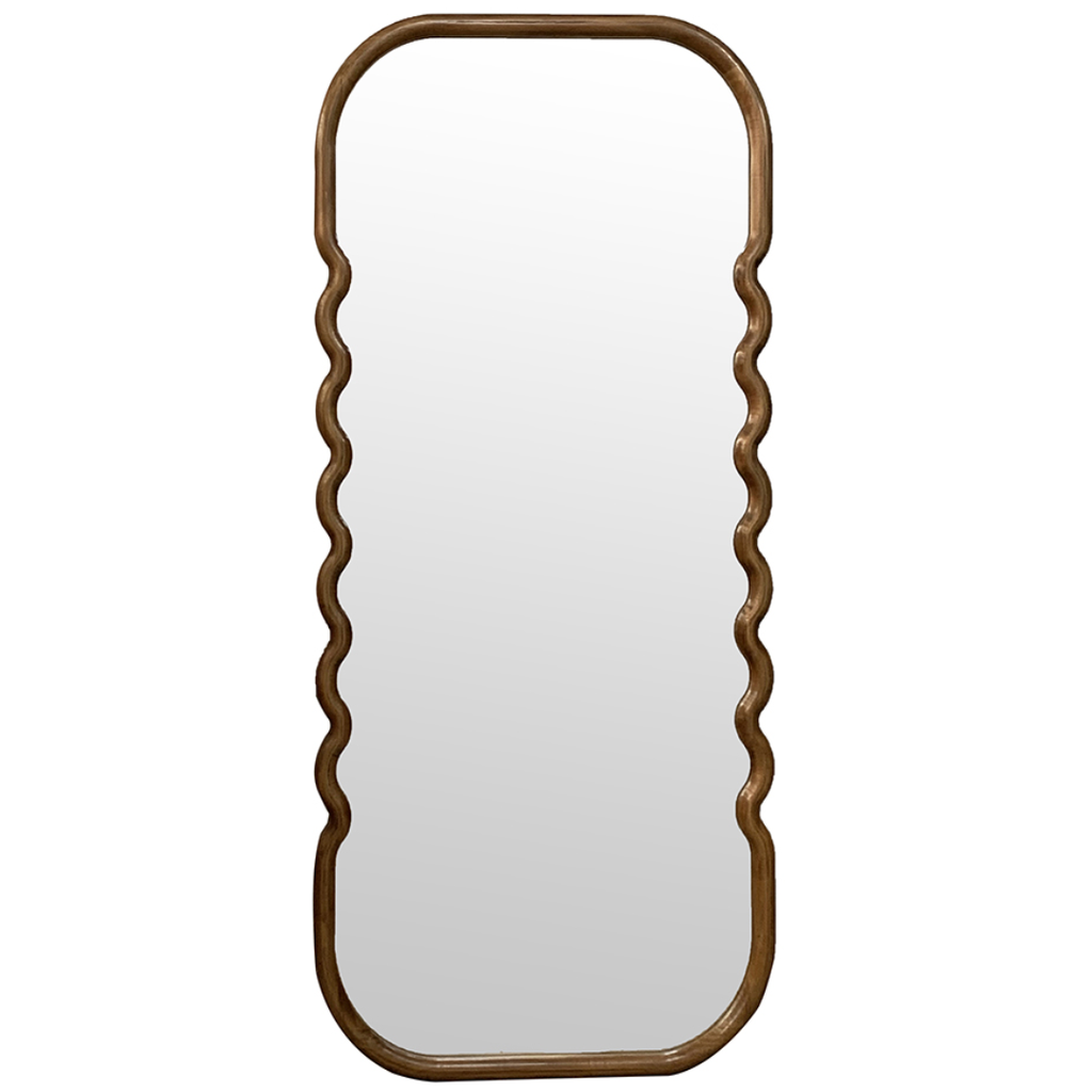 Retro Wooden Floor Mirror 74in