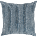 Gratitude Sea Fog Blue Pillow 22x22in