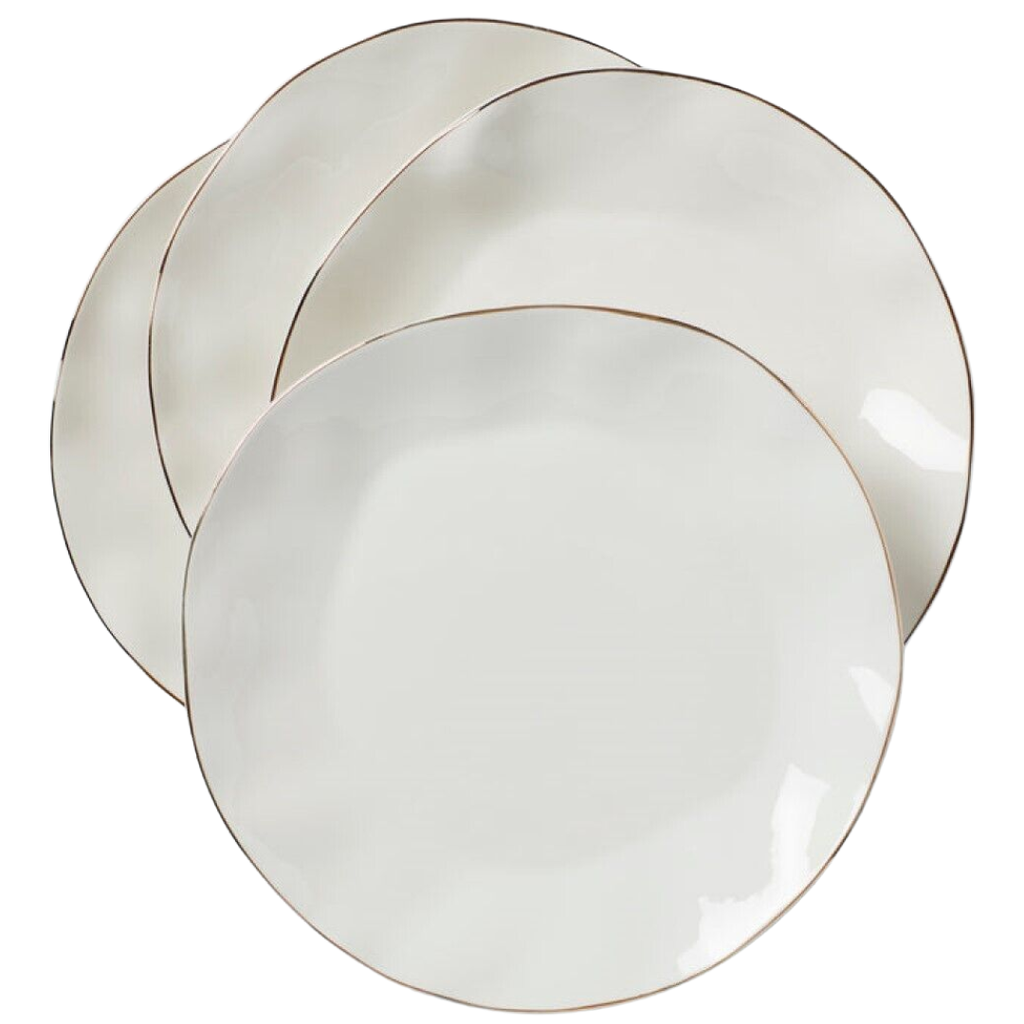 Lenox Blue Bay Dinner Plate Set 4pc White