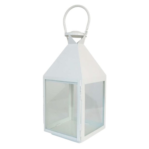 [168950-BB] Metal Decorative Lantern White