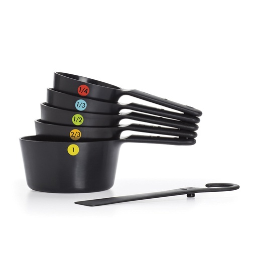 [134026-BB] OXO 6 Piece Measuring Cups Black