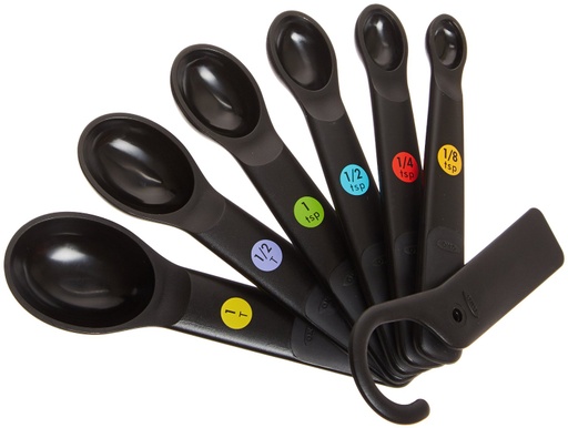[134025-BB] OXO 7 Piece Measuring Spoon Set Black