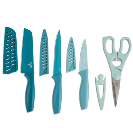 [169383-BB] Core Home Everyday Kitchen Cutlery Set with Sheaths 8pc