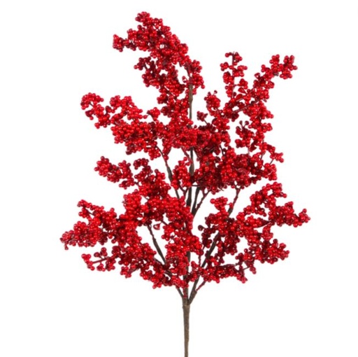 [169834-BB] Red Berry Spray 27.5in