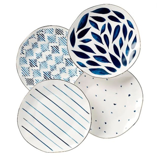 [170051-BB] Lenox Blue Bay Dessert Plate Set 4 pc
