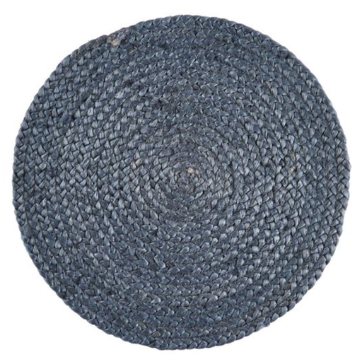 [170113-BB] Jute Dark Blue Woven Placemat