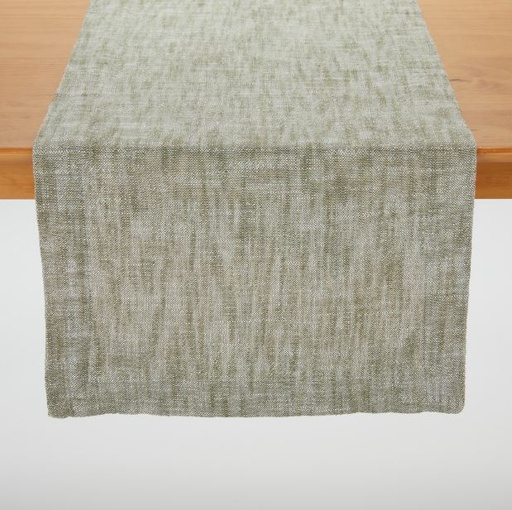 [170126-BB] Chambray Olive Runner 72x14 in