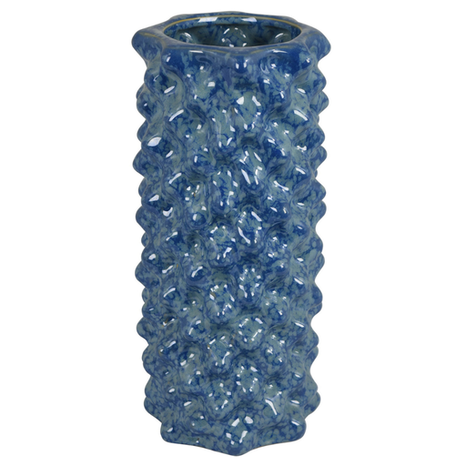 [171320-BB] Textured Blue Vase