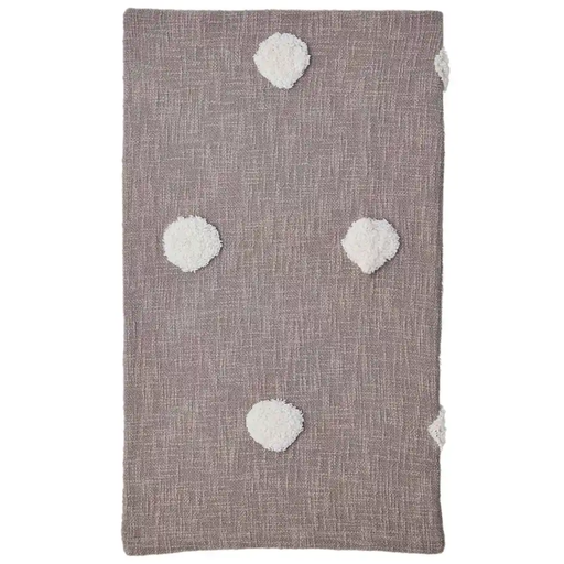[171392-BB] Taupe Tufted Dot Throw