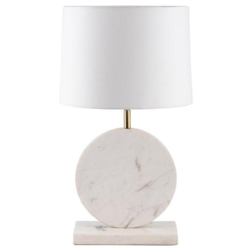 [171488-BB] Round Marble Table Lamp 25in
