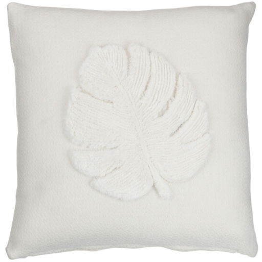 [171623-BB] Leaf Applique Pillow 16in
