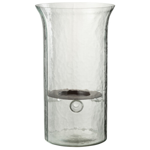 [171643-BB] Blurred Glass Candleholder 13in