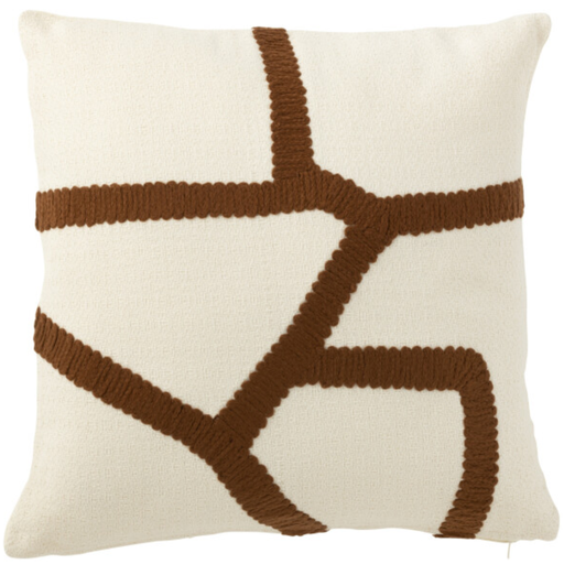 [171657-BB] Brown Striped Pillow 17in