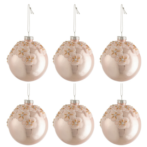 [171715-BB] Blush Glass Ornament 3in